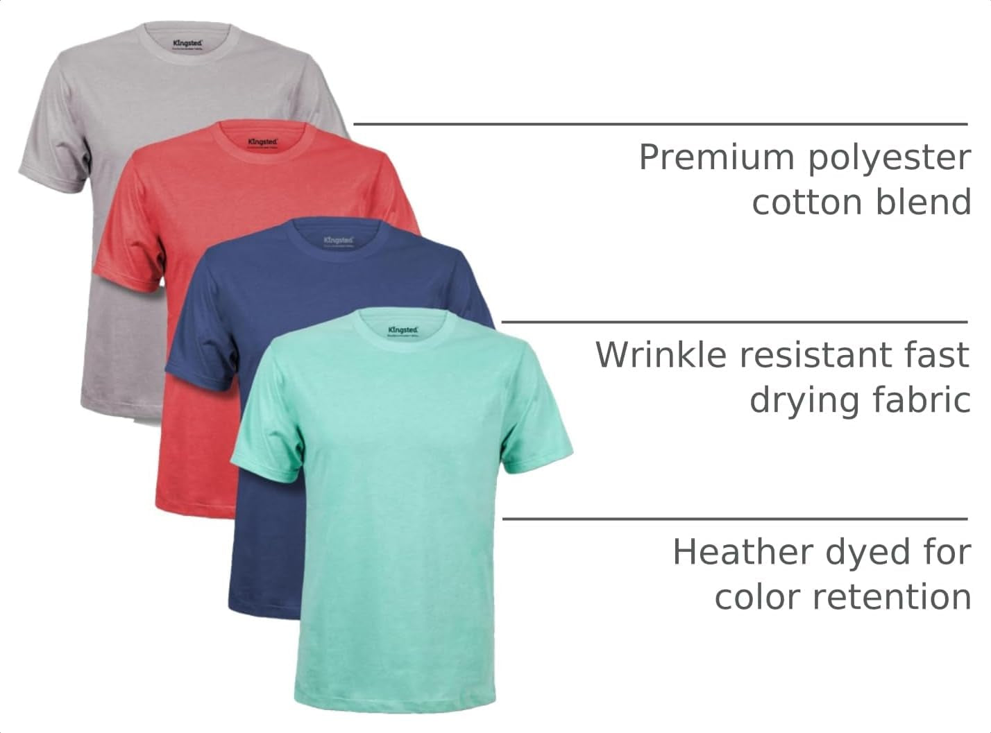 Mens T-Shirts - Super Soft & Comfy Cotton Blend Classic Fit Shirts