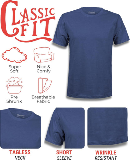 Mens T-Shirts - Super Soft & Comfy Cotton Blend Classic Fit Shirts